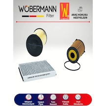 Wöbermann Ford Focus 1.6 TDCI Filtre Bakım Seti E5 2011-2015 3'lü Karbonlu
