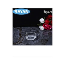 Square Tekli Kare Cam Kahvaltılık Kase Royaleks-81485 001 Siyah