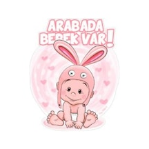 Bob21 Tavsan Sapkali Arabada Bebek Var Sticker