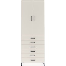 Arges Dolap 3 Raflı 6 Çekmeceli 2 Kapaklı 88x30x243 Aytaşı-aytaşı Aytası