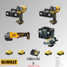 Dewalt DCF922NT + DCF922NT + DCG408N + DCS565NT 4 Adet 5 Amper Akü + Şarj Aleti Set