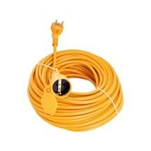 Seyyar Uzatma Kablosu, Erkek Ve Dişi Fiş Kaplinli, Kapaklı Prizli, 3x2.5 Mm, Kalın Kablo, Bahçe, Şantiye, Atölye Ve Dış Mekan Kullanımına Uygun, Güvenli Güç Bağlantı Kablosu 20 Metre