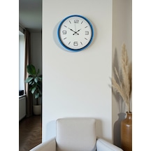 36 Cm Mavi Dekoratif Duvar Saati Diğer 36922863