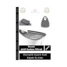 Sukabı Sessiz Motorlu 2,5 Litre Aktif Karbon Usb Işıklı Hazneli Uyarılı Kedi Köpek Su Kabı
