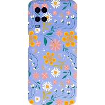 PrintiFy Oppo A16 ile Uyumlu Lansman Kılıf Çiçek Tasarımlı İçi Kadife Kapak