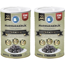 Marmarabirlik Premium 2XL Doğal Salamura Siyah Zeytin 2 x 800 G
