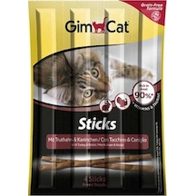 Gimcat Tahılsız Hindi Etli ve Tavşanlı Sticks Kedi Ödül Çubukları 6'lı 4 x 5 G