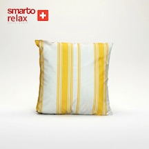 Smarto Relax Içi Dolgulu Kırlent 45x45 Cm Kare Salon & Berjer Kırlenti - Smr-kır-027 Beyaz - Sarı