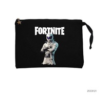 Zepplin Giyim Fortnite Overtaker Siyah Clutch Astarlı Cüzdan / El Çantası Siyah