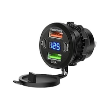 Araç Şarj Cihazı Qc 3.0 Pd30w Çift Usb Hızlı Şarj 12v/24v Hızlı Şarj Adaptörü