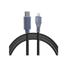 Type-c To Mikro Usb Kablosu, Usb Tip C - Mikro Usb Otg Kablosu Erkek - Erkek Şarj Veri İletimi, 1 Metre Kablo Zr797-1m Kablo