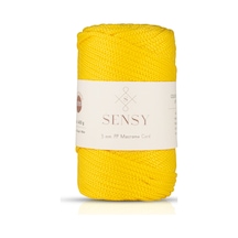 5 Mm - 400 Gr Polyester Makrome Ipi Sarı 95 M Polyester Makrome Ip Supla Ip Ve Çanta Ipliği