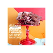 Pasta Kek Standı Sunum Servis Standı Pasta Kek Standı Kırmızı