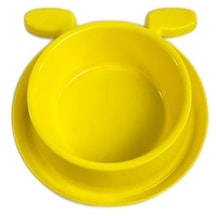 Miapet Sarı Plastik Köpek Kulaklı Mama Su Kabı 400 ML