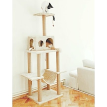 Turkuaz Pet TR-891 Zooplus Katlı Kedi Tırmalama Evi 65 x 45 x 155 CM