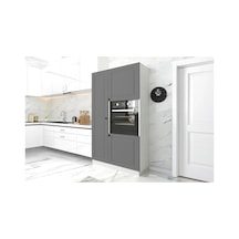Kenzlife Membran Ankastre Fırın Dolabı Banu Gribyz Çerçeve 180 100 56 Mebran Kapak Mdf Gövde Beyaz