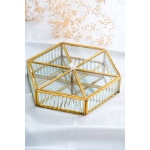 Acar Cam Şeker Kutusu Gold