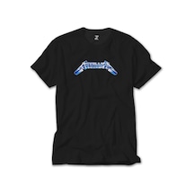 Metallica Logo Blue Siyah Tişört Siyah