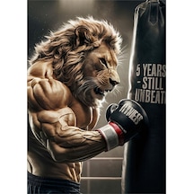Kum Çuvalı Ve Aslan Hediyelik Mdf Tablo 35cm X50cm
