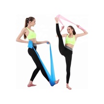 Pilates Bandı Jimnastik Plates Lastiği 120x15 Cm Egzersiz Aerobik Bant 1 Adet Mavi Açık Bej