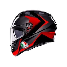 Agv K3 Mplk Striga Black Grey Red Kapalı Kask Renkli
