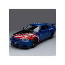 Nissan Skyline Gt-r R34 Nismo Edition Mavi 1/24 Model Araba