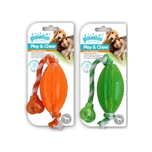 Pawise - 338 - Kemirme Oyuncağı İpli Rugby Topu - Edntrend - 40 Cm