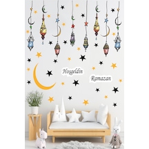 Hoşgeldin Ramazan Sticker Ramazan Süsü Cam Duvar Dekorasyon Sticker Seti Diğer