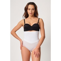 Lohusasepeti 2945 Tül Karyokalı Lazer Slip Lohusa Korse Beyaz 001