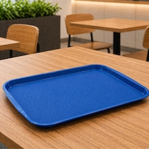 6 Adet Abs Servis Tepsisi Kaymaz Yüzeyli 37x53 Cm Mavi Renk Endüstriyel Kullanıma Uygun, Kırılmaz, Bpa Free 7 Renk Seçenekli