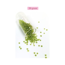 Dökme Cam Kum Boncuk 8/0 3 Mm - 20 Gram - Şeffaf Yeşil - Bnc167