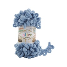 Alize Puffy El Örgü İpi (5 Li Paket) - 280-Orta Mavi
