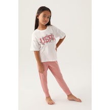 U.s. Polo Assn Lisanslı Daisy Krem Kız Çocuk Pijama Takımı 5274-43035 Krem