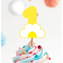 Hiras Dizayn Papatya One 1 Yaş Cupcake Kürdanı 15 Adet