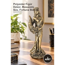 3 Adet Bereket Tanrıçası Fortuna Figürü Polyester Figür Dekor, Masaüstü Süs, Fortuna Statue