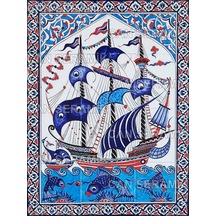 Can Seramik - 60x80 CM El Dekoru İznik Çini Pano