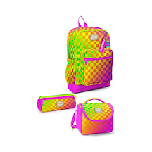 Coral High Kids Neon Renkli Dama Desenli 3 Lü Okul Çanta Seti Set0133203 Çok Renkli