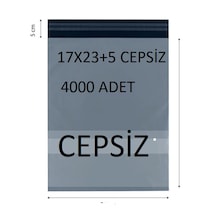 17x23+5 Cepsiz 4000 Adet Kargo Poşeti Cac Plastik