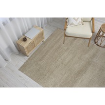Dream Color Bej Yumuşak Yüzeyli Kaymaz Makinede Yıkanabilir Halı-876 Beyaz