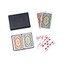 Angora Kem Kutulu Plastik Iskambil Oyun Kartı Çift Deste - Plastic Playing Cards Double Deck Siyah