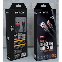 Syrox C92 Plus Type-C 2.0 A Hızlı Şarj Data Kablo 1 M