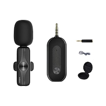 Elebest M3x Kablosuz Yaka Mikrofonu 2.4ghz Video Kayıt Canlı Akış Taşınabilir Mikrofon 1 Alıcı + 1 Mikrofon 689901219a