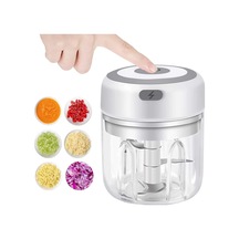 Liangmei Elektrikli Mutfak Gıda Parçalayıcı Mini Sarımsak Ezici Beyaz