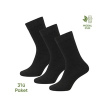Modal İplik Erkek Soket Çorap - 6 Çift - Dikişsiz - Atlas - 18002 - Set 6 Çok Renkli