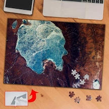 Kuş Bakışı Göl, Dağ Çekimi 240 Parça Puzzle Yapboz Tablo-441166