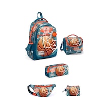 Coral High Kids Nefti Turuncu Basketbol Desenli 5'li Okul Çanta Seti 5set23651