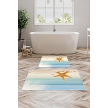 Alanur Trend Kaymaz Taban Dijital Banyo Takımı Kt441 Mavi