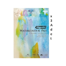 Bigpoint Suluboya Blok 200 Gram A5 - 25 Yaprak Watercolour Pad X 3 Adet