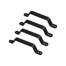 Mat Siyah Metal El Tutamağı - 4 Adet, 17 Cm Çekme Kolu