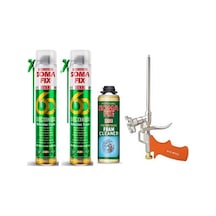 Somafix 2 Adet 750 Ml Somafix 60 Saniye Çift Kullanımlı Yapıştırma Köpüğü Köpük Tabancası Köpük Temizleyicisi Seti